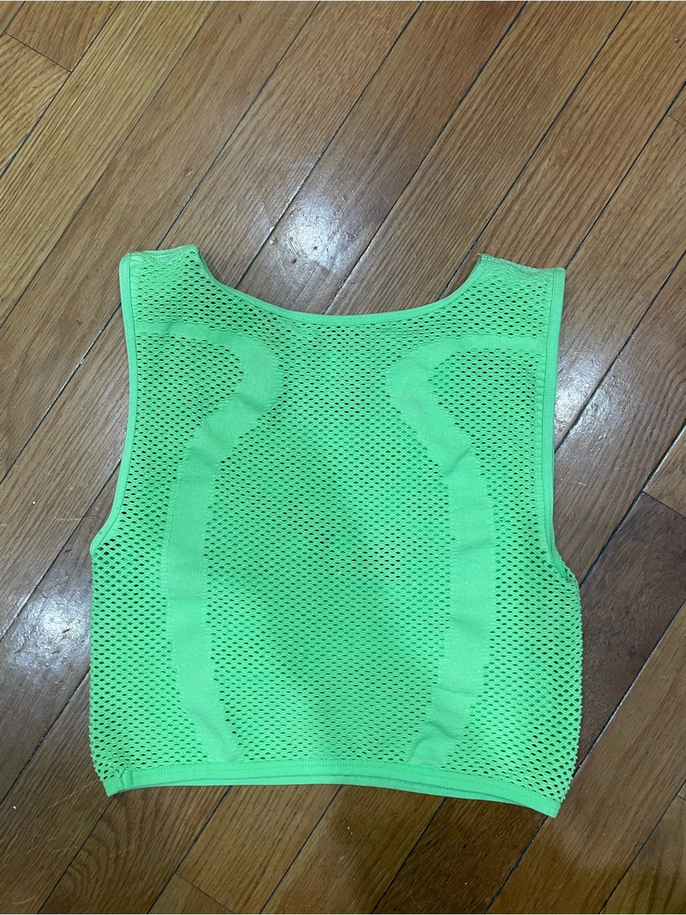 Out From Under Neon Green Mesh Crop Tank Top - Women - Size XS/S